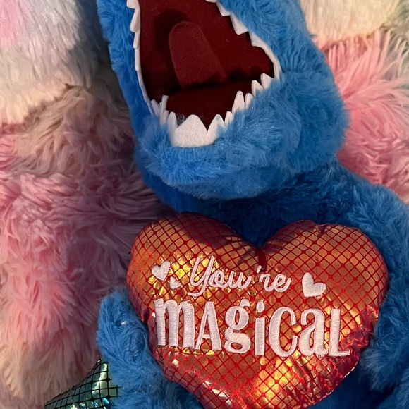 You’re MAGICAL Blue Dinosaur with Shiny Heart and Toes 11”x11” Stuffed Animal - Picture 7 of 11